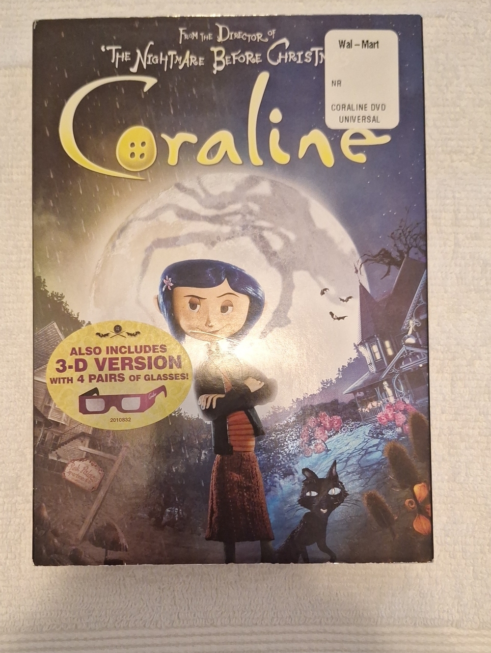Universal Coraline Movie Cover - Blue, Yellow, Black